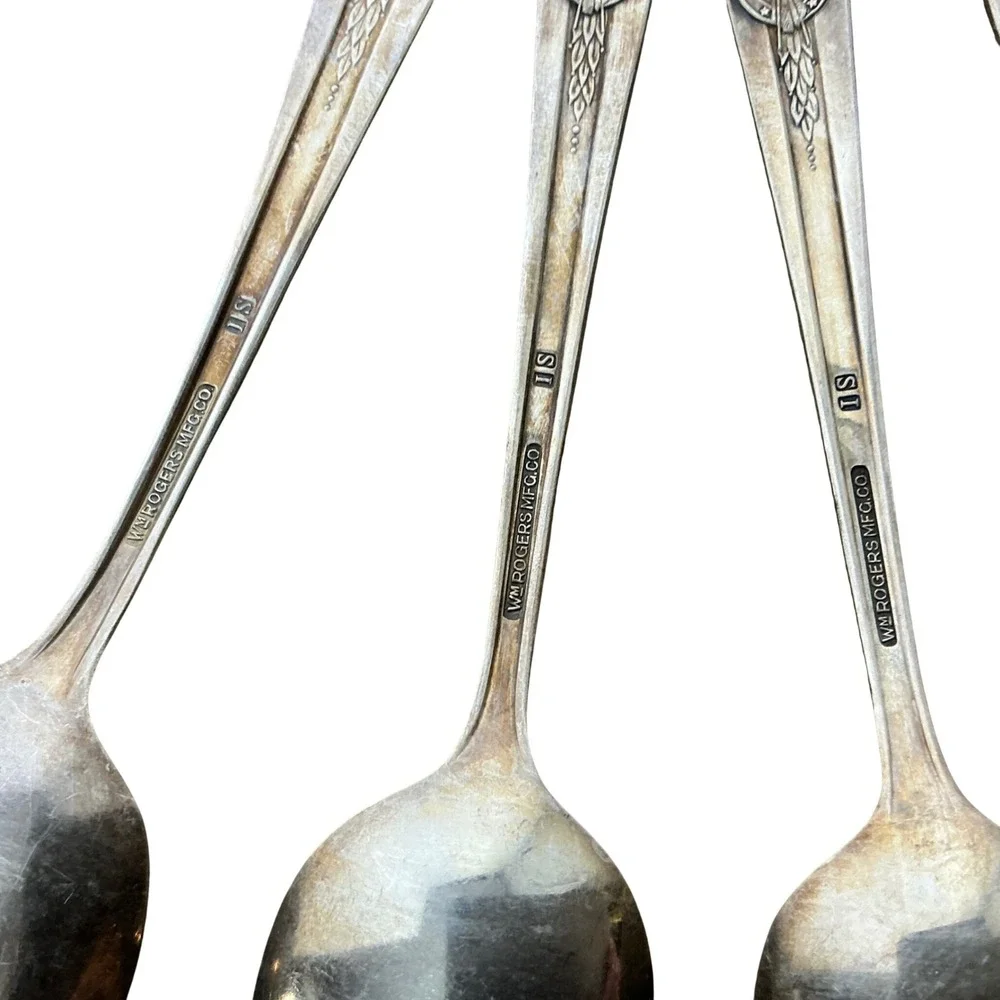 Vintage WM Rogers Presidential Spoon Series‎ Lot of 7 US History Silverplate